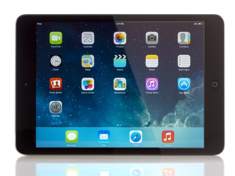 GALATI, ROMANIA, JANUARY 31, 2014: - iPad mini is powered by the new A7 chip with 64-bit architecture. Galati, Romania, January 31, 2014